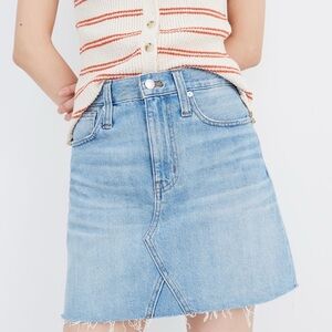 NWT Madewell Rigid Denim A-Line Skirt size 28